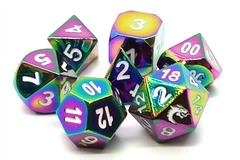 Old School RPG Metal Dice: Halfling Forged - Brilliant Rainbow