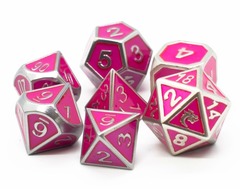 Old School RPG Metal Dice Set: Elven Forged - Metallic Pink