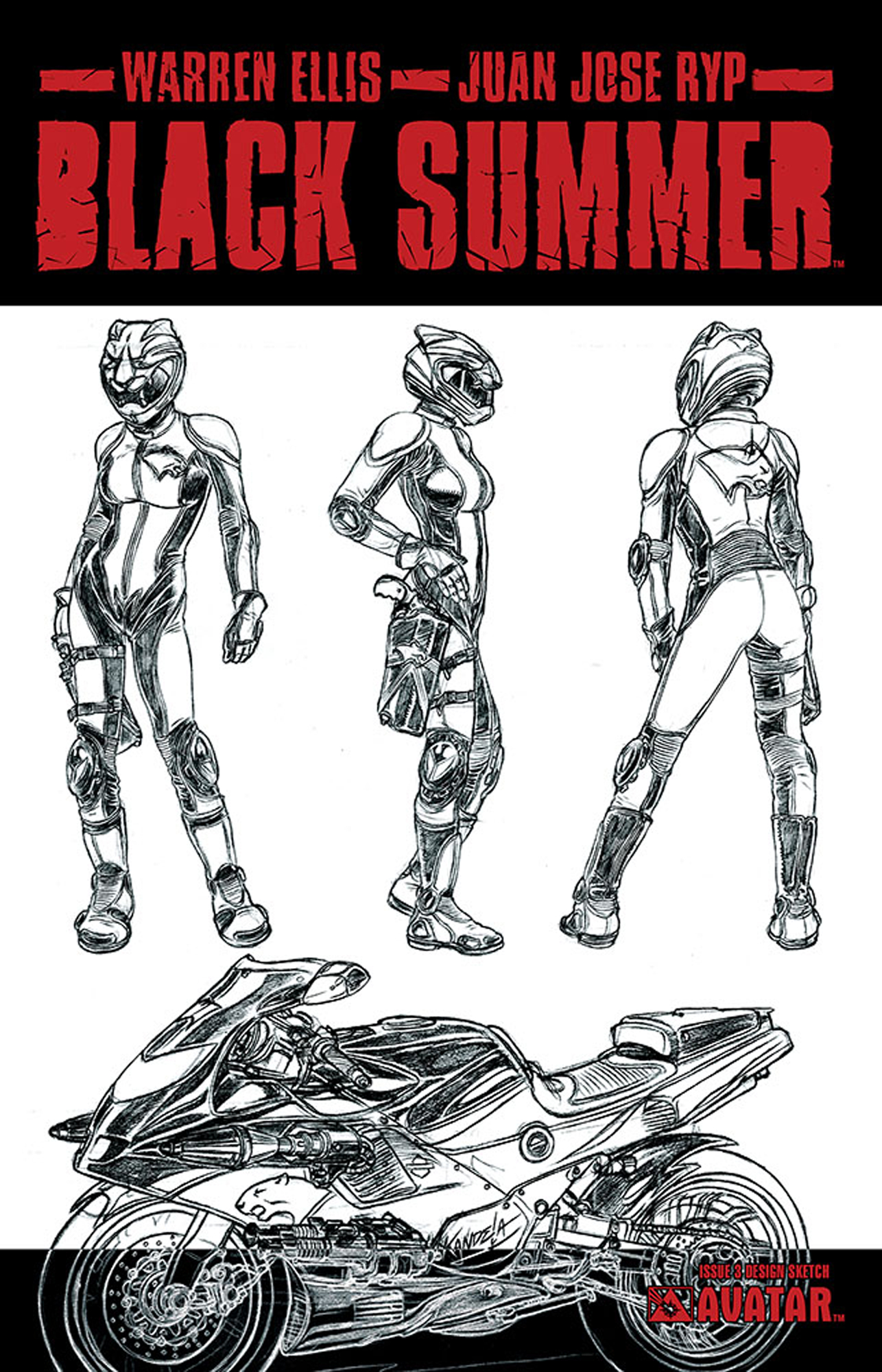 Black Summer #3 Design Sketch Var (MR) (STL143034)