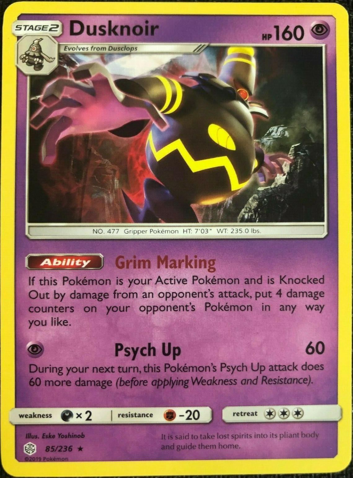 Dusknoir - 85/236 - Rare - Non-Holo Theme Deck Exclusive