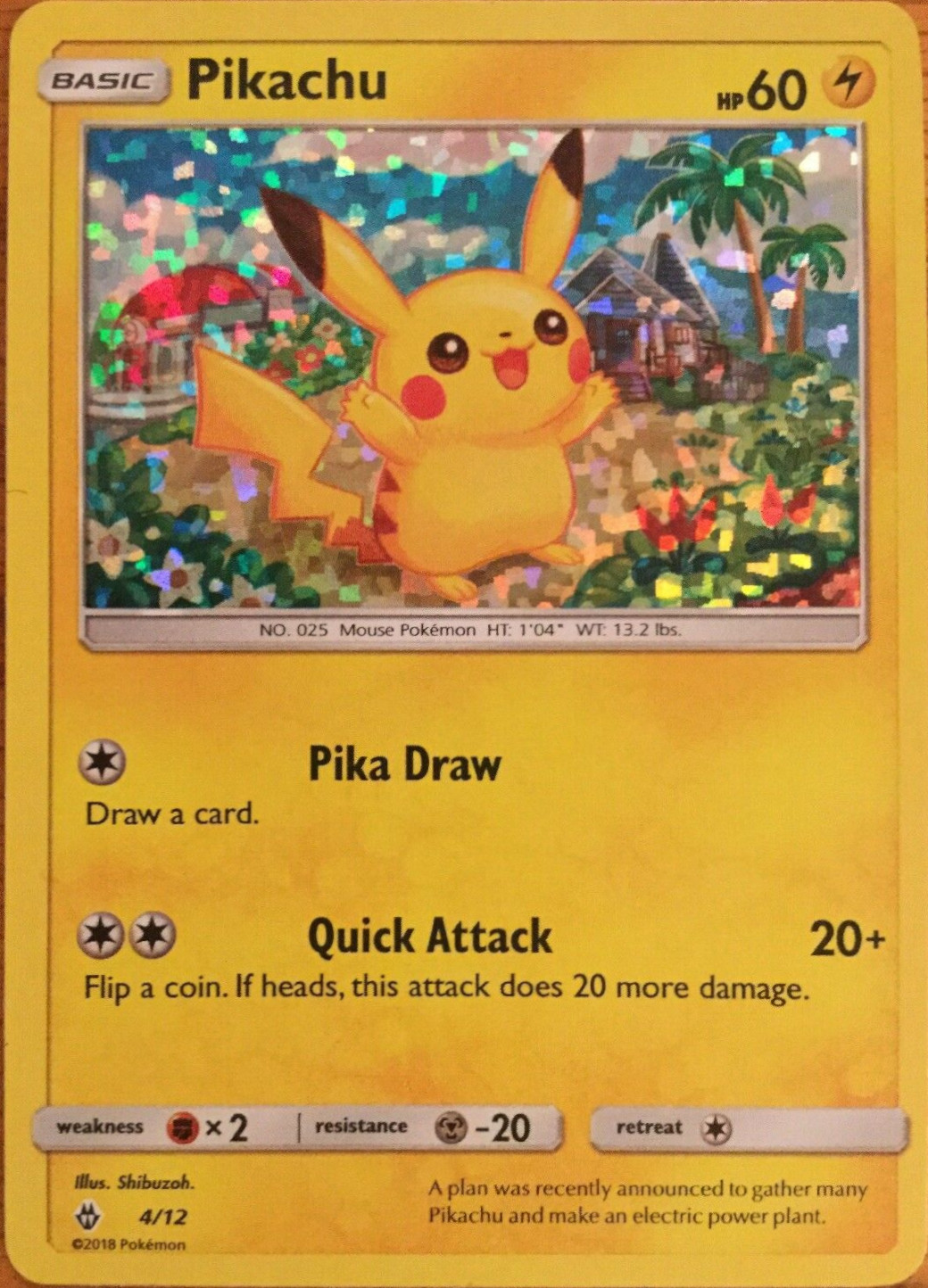 Pikachu - 4/12 - McDonalds Promo 2018