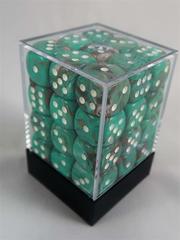 27803 Marble Oxi-Copper with White 12mm d6 Dice Block