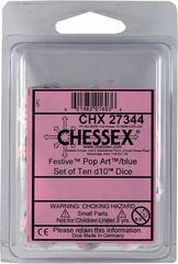 Festive Pop-Art with Blue Ten d10 Set - CHX27344