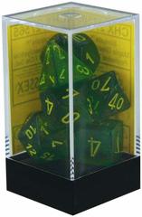 Borealis Maple Green and Yellow Polyhedral Dice Set - CHX27565