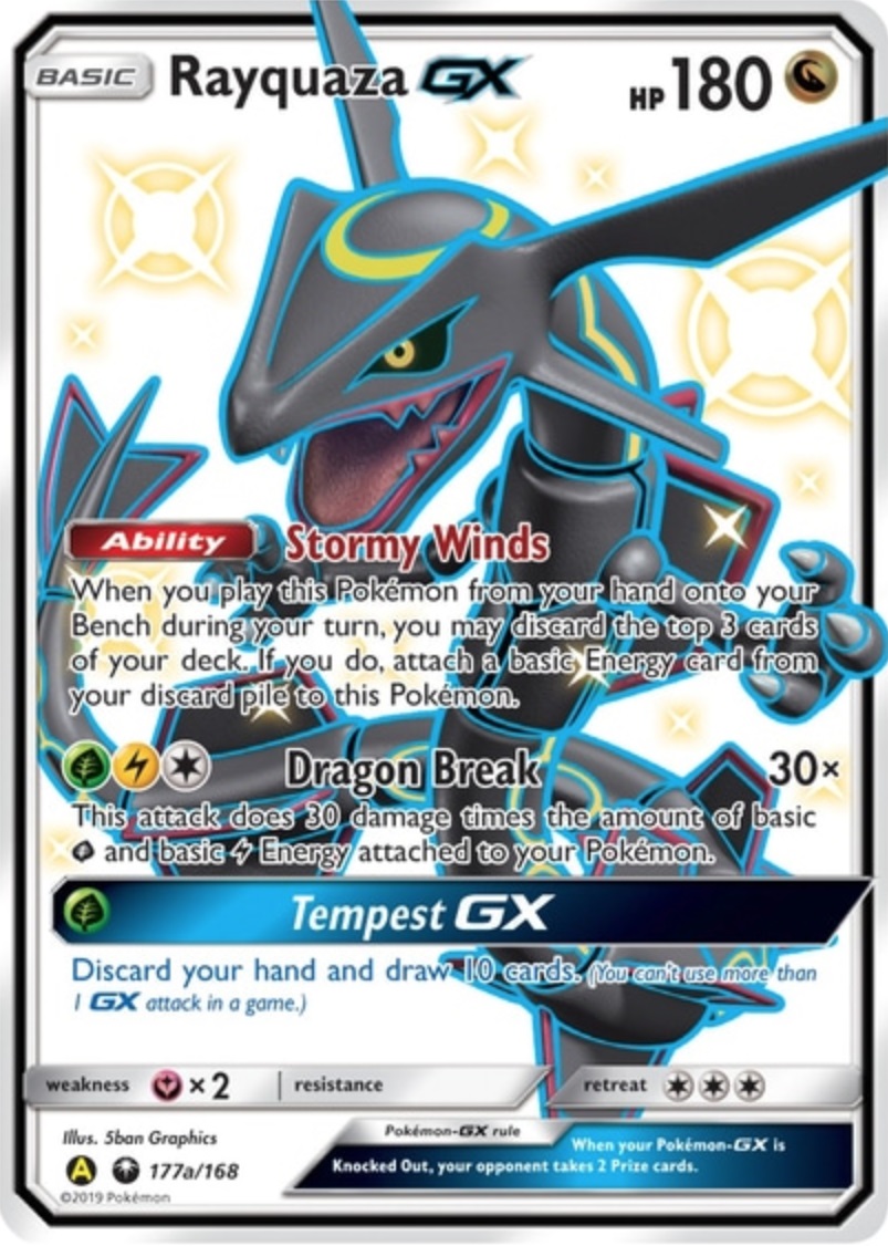 Pokemon alt art rayquaza selling