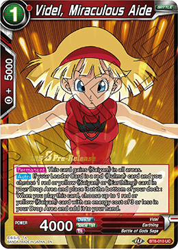 Videl, Miraculous Aide - BT8-010 - UC - Pre-release (Malicious Machinations)