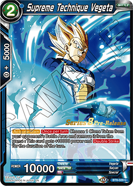 Supreme Technique Vegeta - BT8-029 - C - Pre-release (Malicious Machinations)