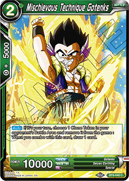 Mischievous Technique Gotenks - BT8-048 - C - Pre-release (Malicious Machinations)