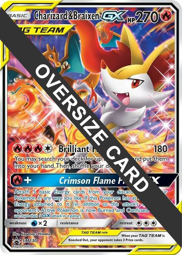 Charizard & Braixen GX - SM230  - Oversized Promo