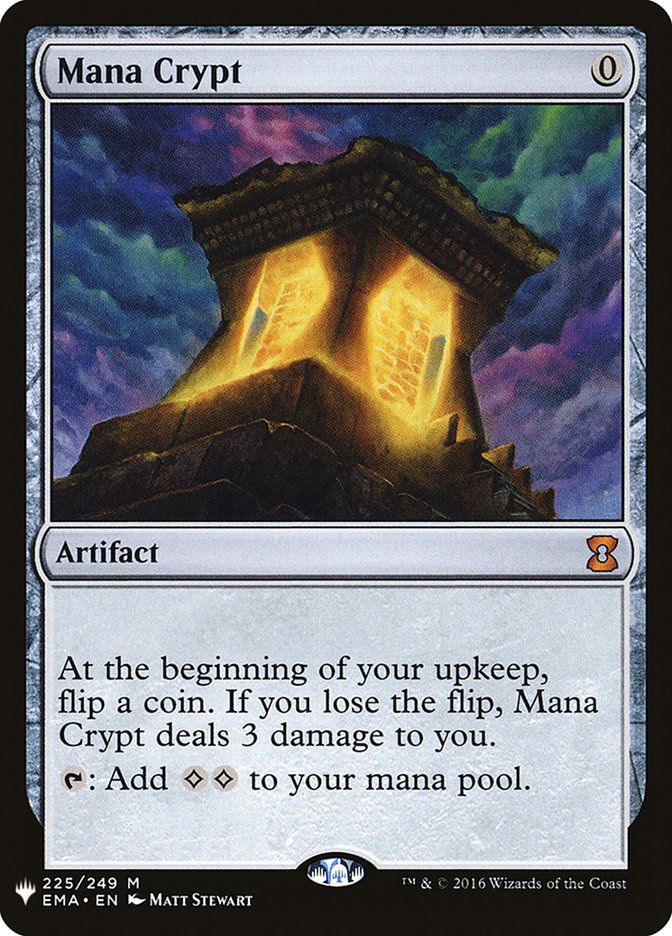 Mana Crypt - The List