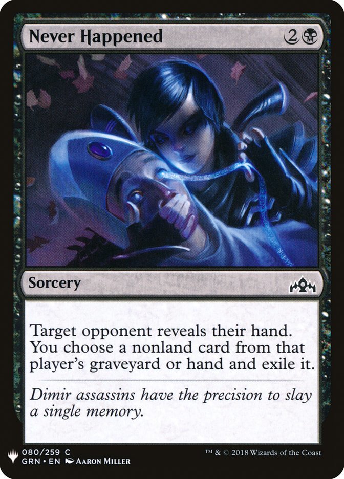 Never Happened X4 (Mystery Booster & The List) MTG (NM) *CCGHouse* Magic