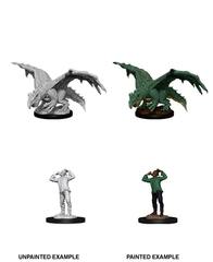 D&D Nolzur's Marvelous Miniatures: Green Dragon Wyrmling & Afflicted Elf