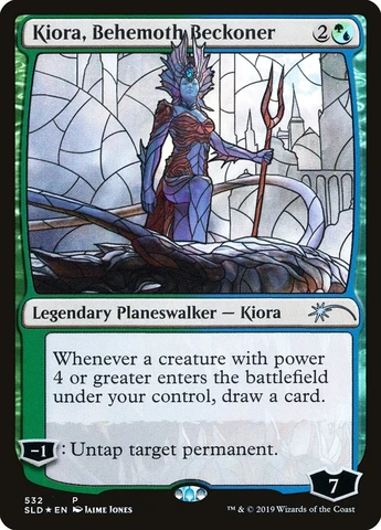 Kiora, Behemoth Beckoner - Foil - Stained Glass