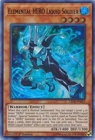 Elemental HERO Liquid Soldier - LED6-EN013 - Ultra Rare - 1st Edition