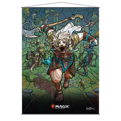 18175 Ultra Pro Wall Scroll: Magic The Gathering - Stained Glass Planeswalkers - Ajani