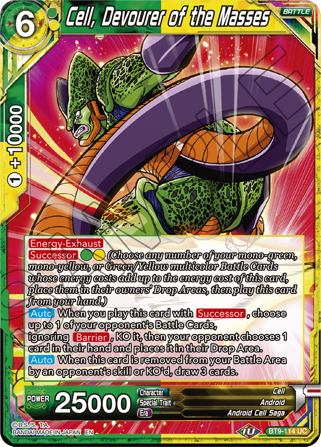 Cell, Devourer of the Masses - BT9-114 - UC - Foil