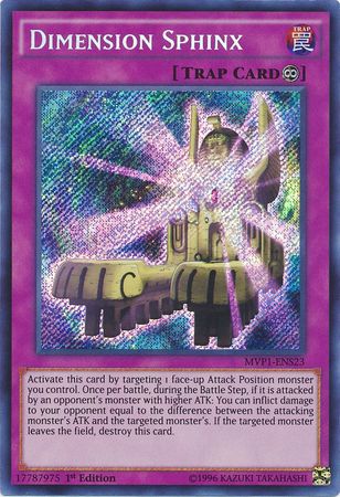 yugioh card sphinx Dimension Sphinx - MVP1-ENS23 - Secret Rare - 1st Edition