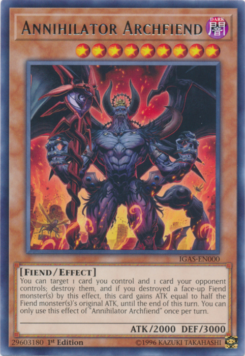 Annihilator Archfiend - IGAS-EN000 - Rare - 1st Edition