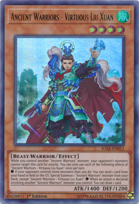 Ancient Warriors - Virtuous Liu Xuan - IGAS-EN011 - Ultra Rare - 1st Edition