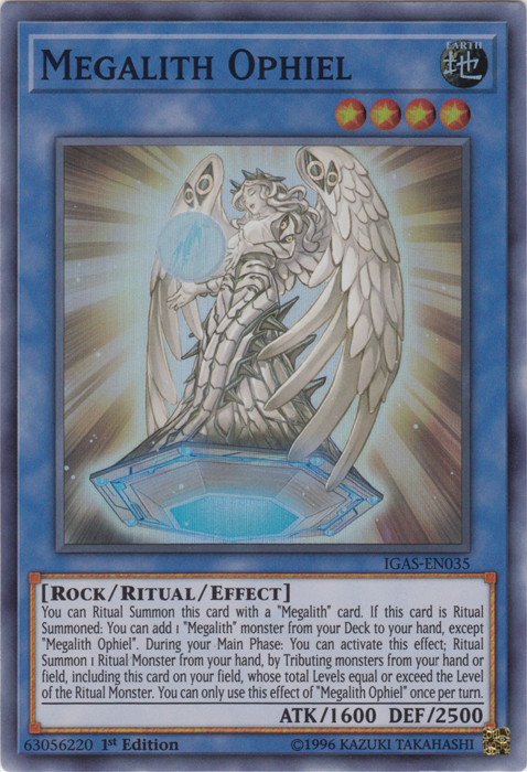 Megalith Ophiel - IGAS-EN035 - Super Rare - 1st Edition