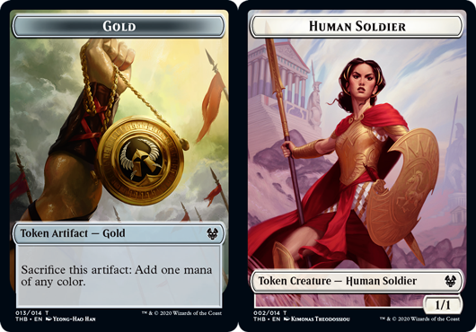 Gold Token // Human Soldier Token - Foil