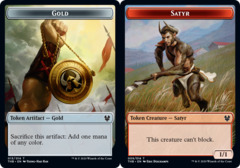 Gold (013) // Satyr (009) Double-Sided Token - Foil