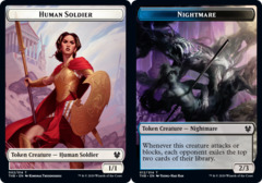 Human Soldier // Nightmare Double-sided Token - Foil