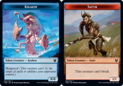 Kraken // Satyr Double-sided Token - Foil