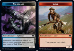 Nightmare (012) // Satyr (009) Double-Sided Token - Foil