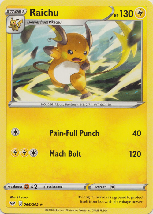 Raichu - 066/202 - Rare