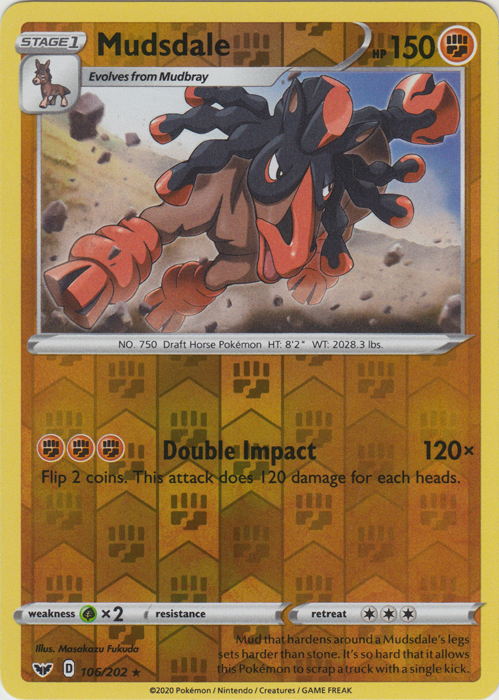 Mudsdale - 106/202 - Rare - Reverse Holo