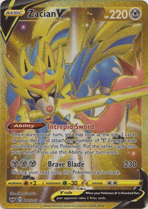 Zacian V - 211/202 - Secret Rare