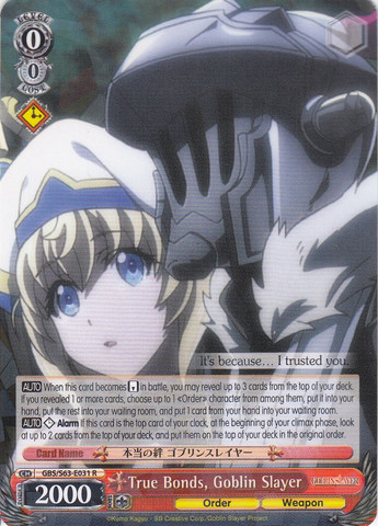 TRUE Bonds, Goblin Slayer - GBS/S63-E031 - R