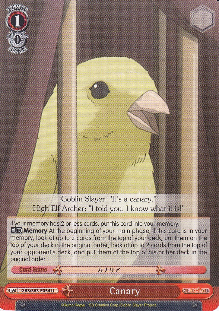 Canary - GBS/S63-E054 - U