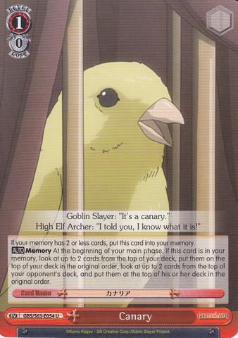Canary - GBS/S63-E054 - U