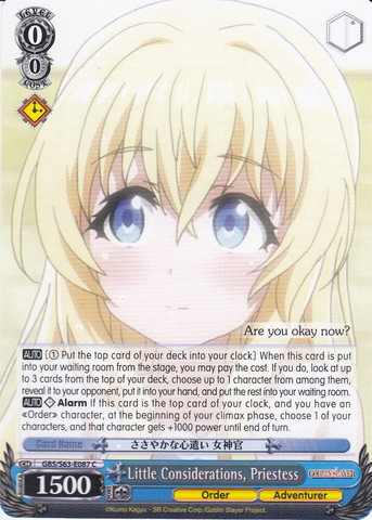 Little Considerations, Priestess - GBS/S63-E087 - C