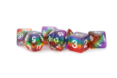 Rainbow (Translucent) 16mm Poly Dice Set