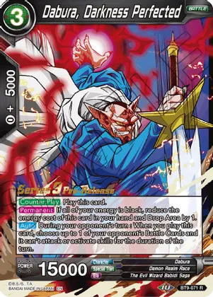 Dabura, Darkness Perfected - BT9-071 - R - Pre-release (Universal Onslaught)