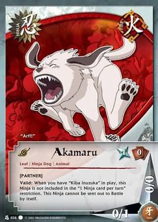 Akamaru - N-036 - Common - Unlimited Edition - Naruto CCG Singles 