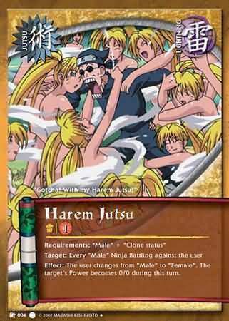 Harem Jutsu - J-004 - Uncommon - Unlimited Edition - Wavy Foil