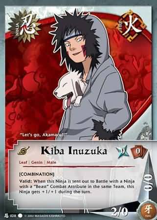Kiba Inuzuka - N-028 - Common - Unlimited Edition - Wavy Foil