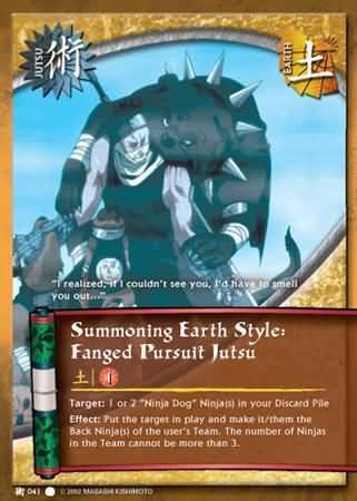 Summoning Earth Style: Fanged Pursuit Jutsu - J-041 - Common - Unlimited Edition - Wavy Foil