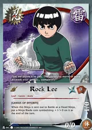 Rock Lee - Rare - N-041 - Rare - Unlimited Edition - Diamond Foil