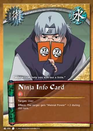 Ninja Info Card - J-050 - Common - 1st Edition - Wavy Foil