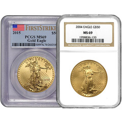 1 oz American Gold Eagle MS69 (Random Year  Varied Label  PCGS or NGC)