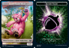 Giant Teddy Bear // Acorn Stash Double-sided Token