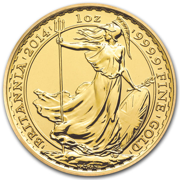 2014 1 oz British Gold Britannia Coin (BU)