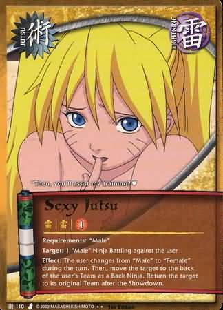 Sexy Jutsu - J-110 - Rare - 1st Edition - Diamond Foil - Naruto