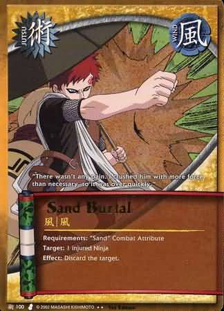 Sand Burial - J-100 - Rare - 1st Edition - Wavy Foil