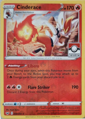 Cinderace - 034/202 - Reverse Holo - Pokemon League Promo